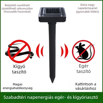 Ultrahangos egérriasztó, modell 6955, újratölthető, ABS ház, 1.2V