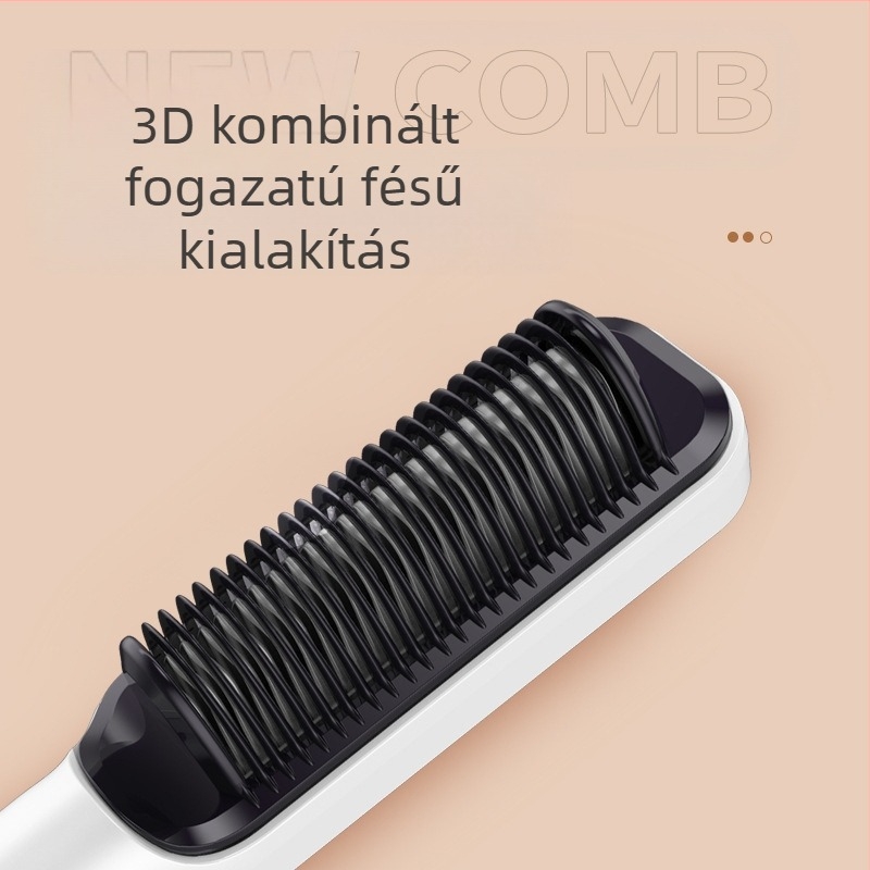 Hajvasaló fésű titan-turmalin bevonattal, negatív ion technológia, 15 fokozatú hőmérséklet-szabályozás, 45W 220V (kábeles)