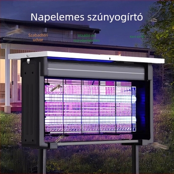 Napelemes kültéri szúnyogriasztó LED lámpa – vízálló, 36V, 15W