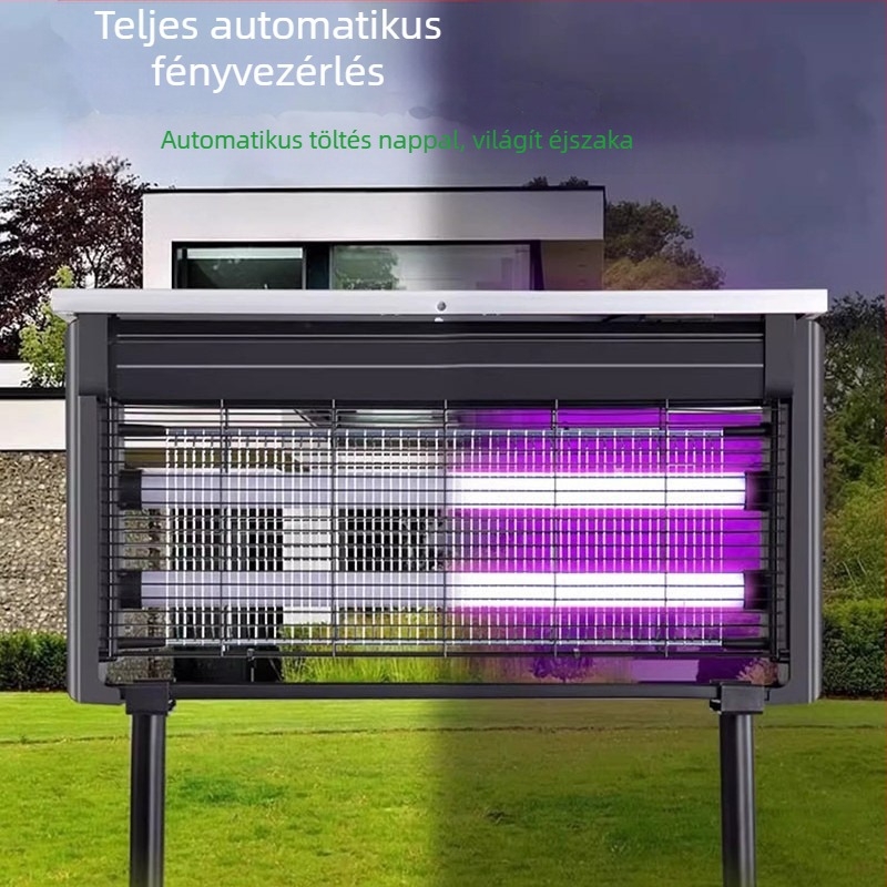 Napelemes kültéri szúnyogriasztó LED lámpa – vízálló, 36V, 15W