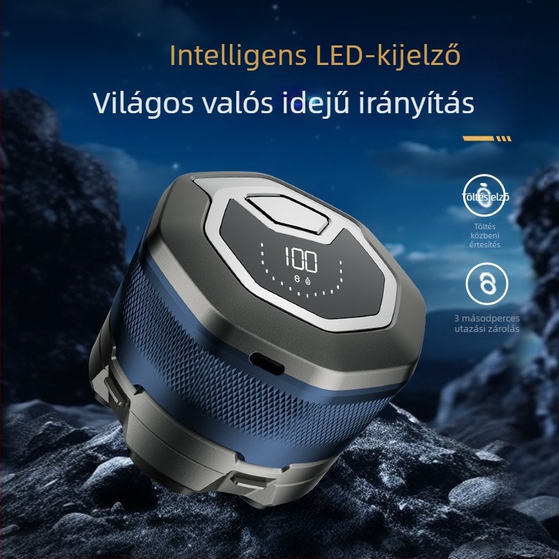 Hatfejű forgó elektromos borotva, teljes testet mosó dizájn, LED kijelző, lebegő vágófej, kivehető és mosható fejek, beépített lítium akkumulátor 800–1000 mAh, üzemidő több mint 60 perc.