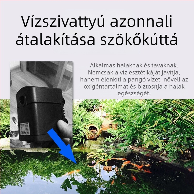 Tóparti szökőkút adapter – a merülő pumpához, DIY szökőkút készlet, akváriumi felszerelés, műanyag, 300 g, márka Player baby