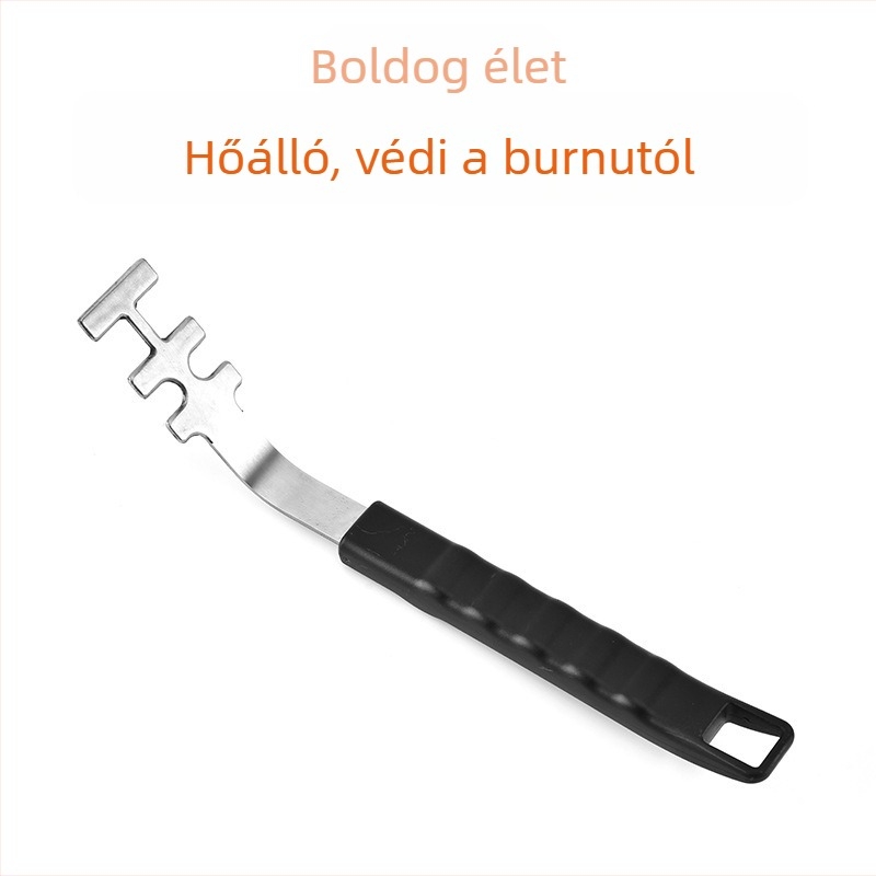 Rozsdamentes acél sütőrács húzófogó | modern minimalist design | a forró rácsok biztonságos kezeléséhez