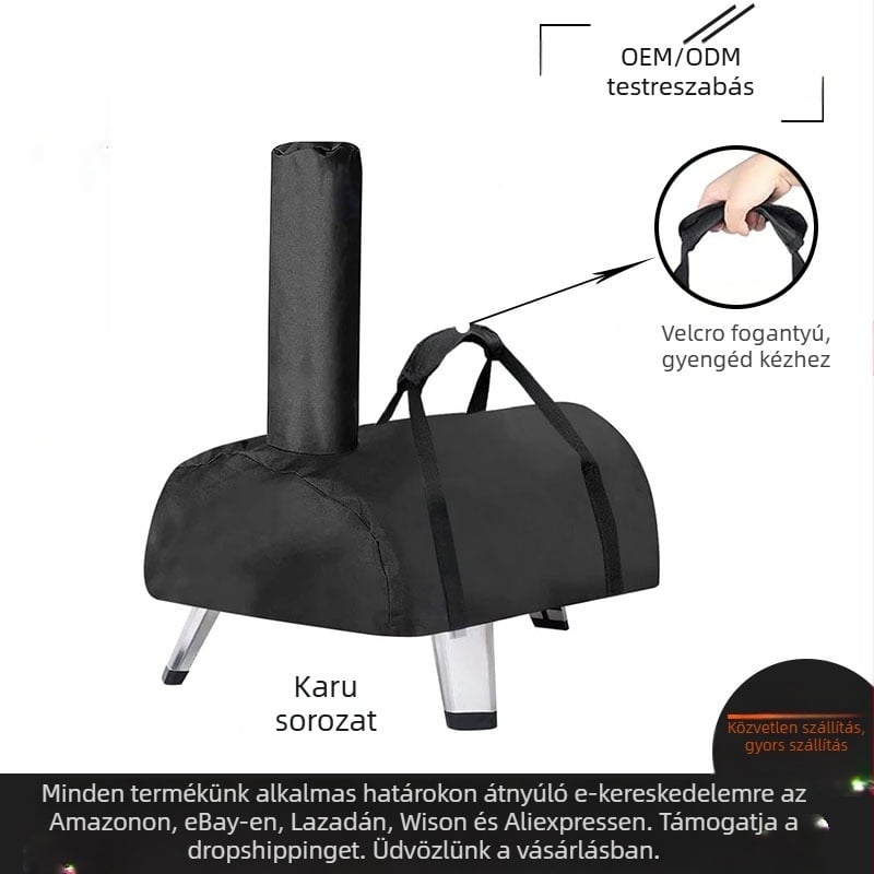 Pizza sütőfedő – sarokban álló, kültéri használatra, vízálló poliészter, modern és letisztult stílus, testreszabható feldolgozás