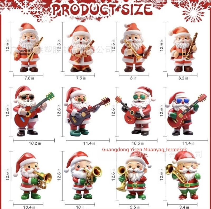 Zenés Mikulás kültéri karácsonyi kertdekoráció szegekkel; vastagság 4; darabonkénti tömeg 1; gyártó Guangdong Eason Plastic Products Co., Ltd; márka 220.