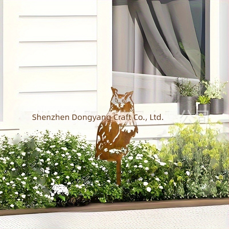 Fém bagoly kert szobor, modern minimalista stílus, kategória: állatok, alkalmas kertben, udvaron vagy irodában