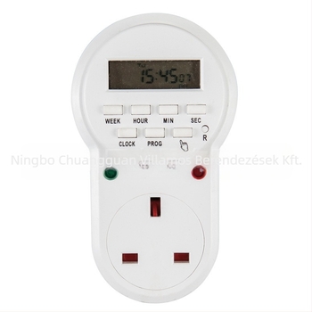 Cier időzítő kapcsolóaljzat, időzítő funkció, hőmérséklet-tartomány -10 °C-tól +55 °C-ig