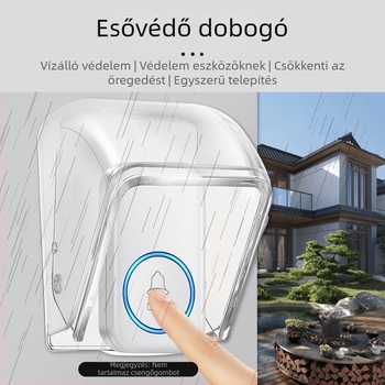 Cacazi vezeték nélküli csengő, modell E10, külső vízálló burkolat