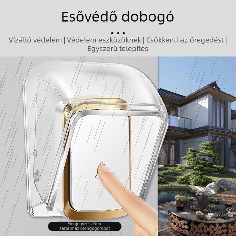 Cacazi vezeték nélküli csengő, modell E10, külső vízálló burkolat