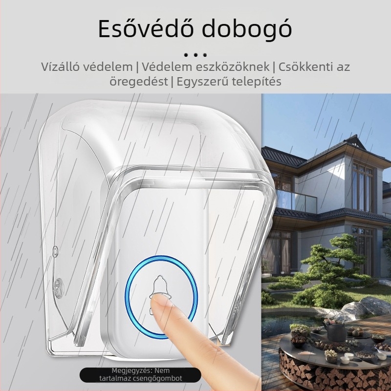 Cacazi vezeték nélküli csengő, modell E10, külső vízálló burkolat