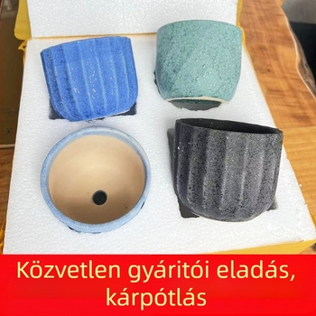 Szukkulensek kerámiavirágcserép, lélegző és strapabíró, magas hőmérsékleten égetett agyagból, asztali vagy padlóra használható