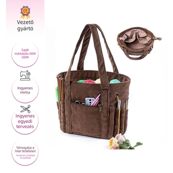 Corduroy gyapjú tároló táska, kézi hordozó, multifunkcionális a hálószobába