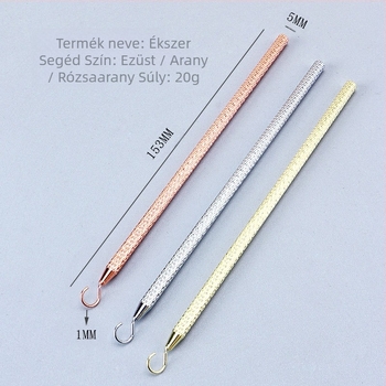 Rozsdamentes acél női karkötő geometriai mintával, testre szabható, elektroplattált felülettel