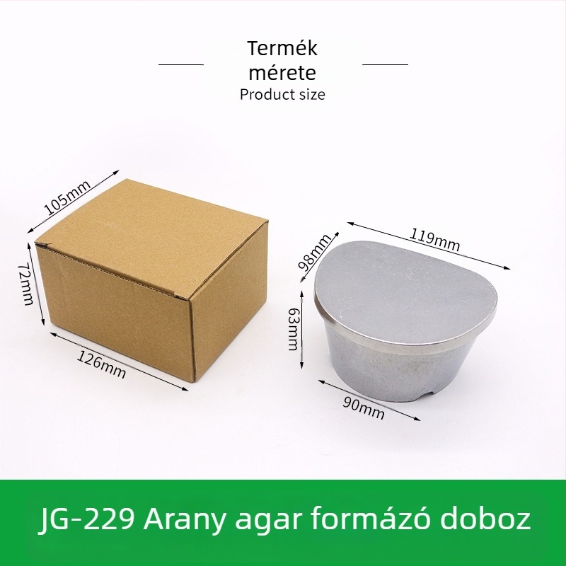 Fogászati agar másoló doboz — műanyag és alumínium kivitel, fogtechnikusok számára, Vonalkód 20240627