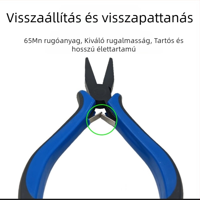 Lapos orrú fogó teflon bevonattal és műanyag markolattal DIY ékszerkészítéshez, kampó kötéséhez és zsinórhúzáshoz