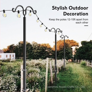 Kültéri fényfüzér oszlop – vasból, Xu Yao XY358412, gyephez, kerthez és udvarhoz, modern minimalista stílus