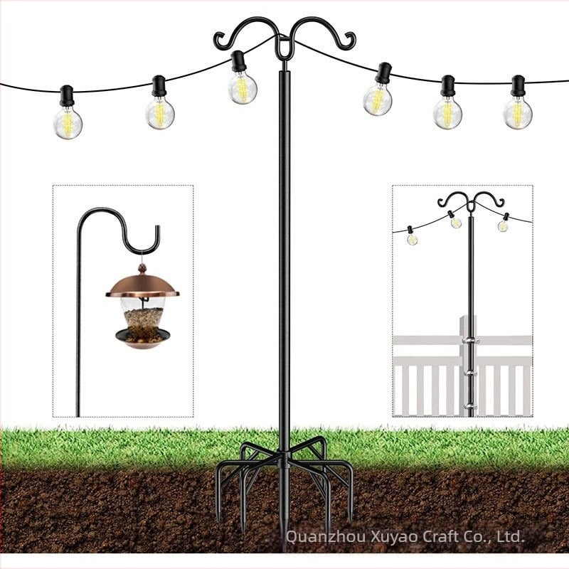 Kültéri fényfüzér oszlop – vasból, Xu Yao XY358412, gyephez, kerthez és udvarhoz, modern minimalista stílus