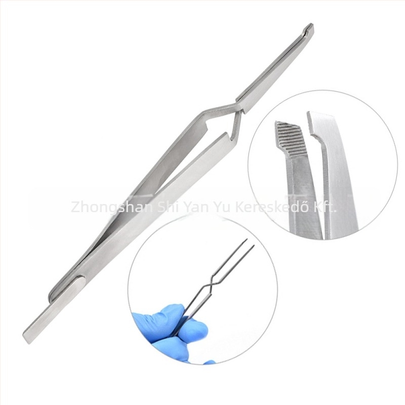 Fogszabályozó csipesz formázó klippel, rozsdamentes acélból készült nyél és hegy