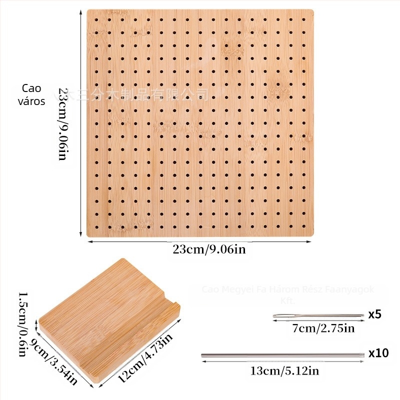 Bambusz- és faanyagból készült horgolótábla, kézzel szőtt kerettel és gyapjúhálóval — modern stílus, működési hőmérséklet 180, márka ER5356