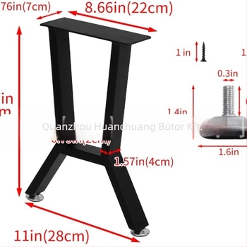Acél asztallábak — modern minimalista stílus, márka Happy creation, kivitelezés