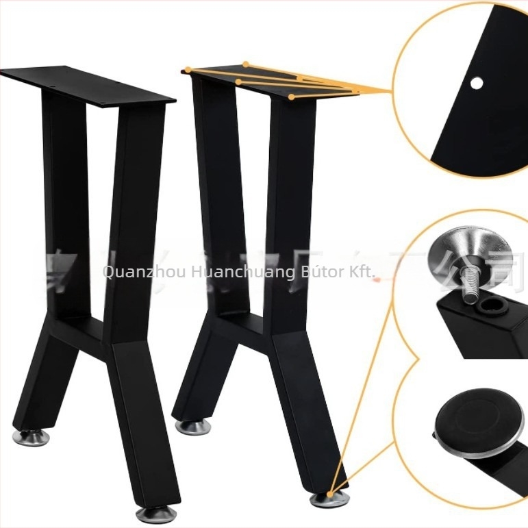 Acél asztallábak — modern minimalista stílus, márka Happy creation, kivitelezés