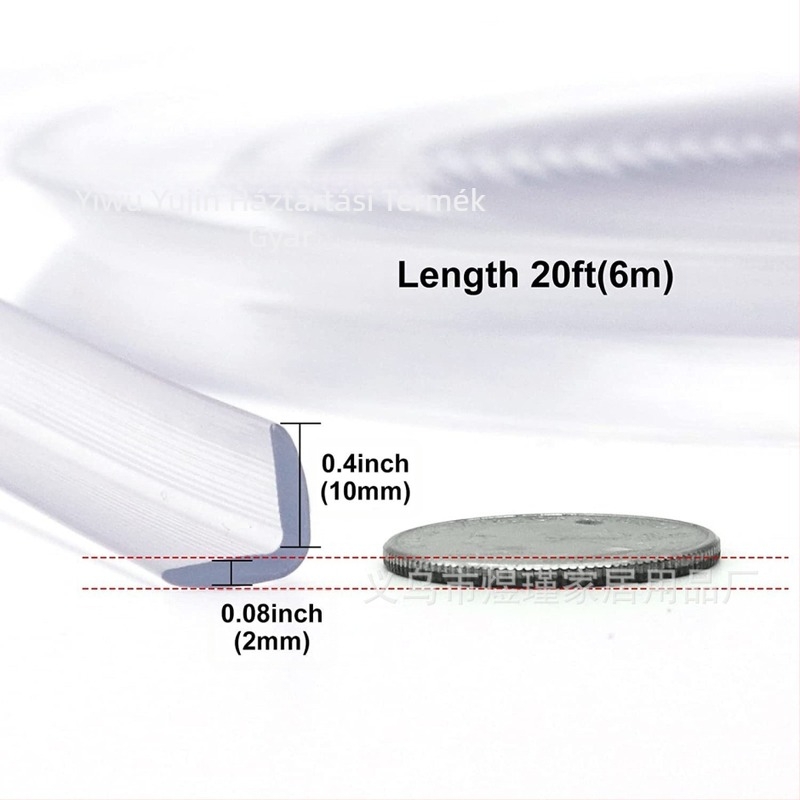 Gyerekeknek szánt, lágy, átlátszó sarkvédő csíkok az asztalhoz - szagtalan, derékszögű, 50 darab készlet