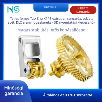 X1P1 extruder 3D nyomtatáshoz – teljes fém szerkezet, sárgaréz, edzett acél, DLC fogaskerék alkatrészek
