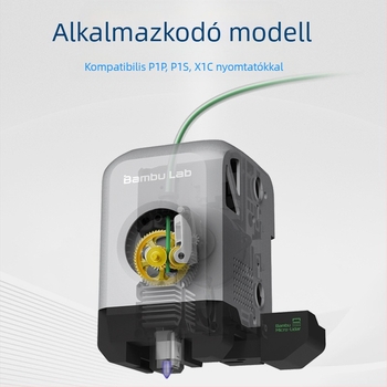 X1P1 extruder 3D nyomtatáshoz – teljes fém szerkezet, sárgaréz, edzett acél, DLC fogaskerék alkatrészek