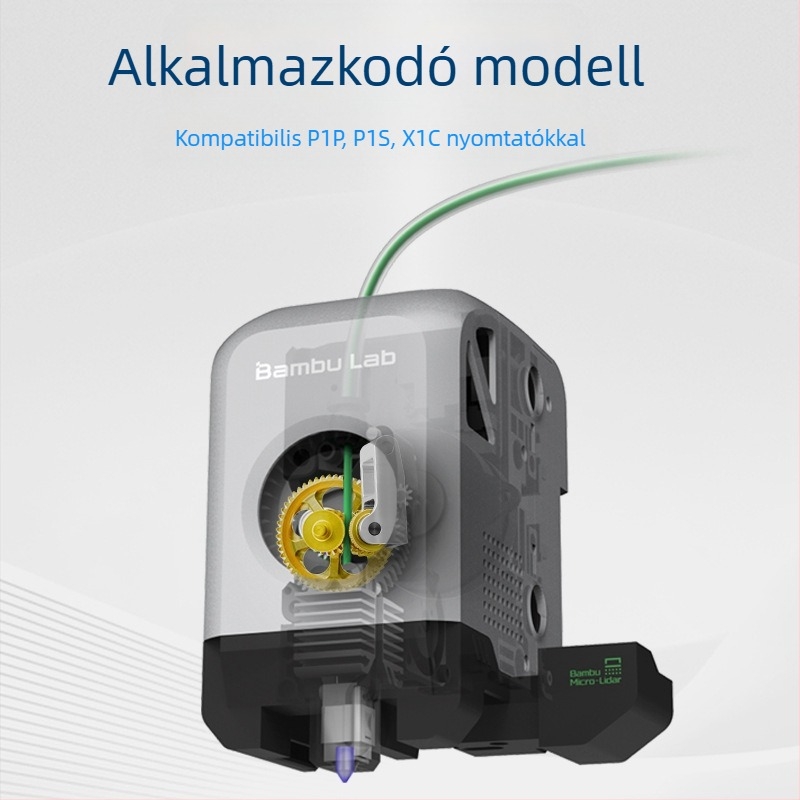 X1P1 extruder 3D nyomtatáshoz – teljes fém szerkezet, sárgaréz, edzett acél, DLC fogaskerék alkatrészek