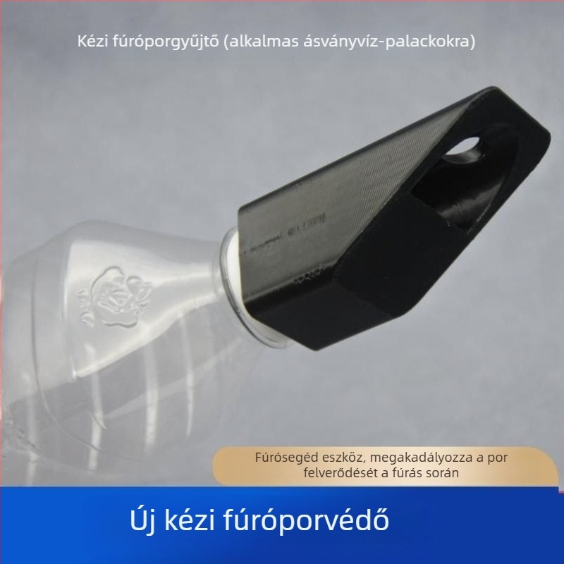 Porvédő burkolat háztartási elektromos fúróhoz, porgyűjtő rendszerrel, műanyagból