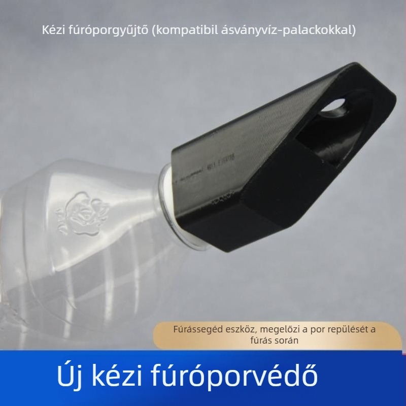 Porvédő burkolat háztartási elektromos fúróhoz, porgyűjtő rendszerrel, műanyagból