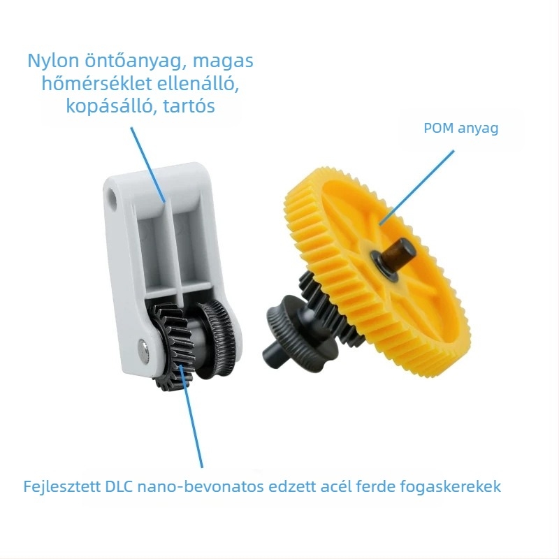 JIWEINIAO X1P1S Integrált etetőegység extruderhez, edzett acél DLC nano-bevonattal spirálfogaskerék