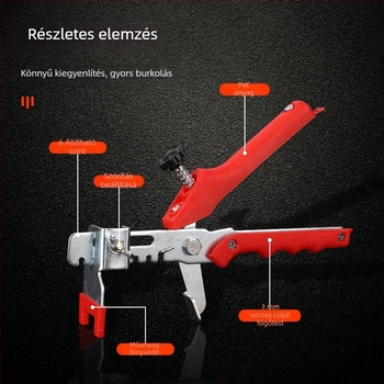Insert Levelerhez való tile leveler fogó – időt és erőt megtakarít, anyag: galvanizált vas/304 rozsdamentes acél, súly 0,33 kg