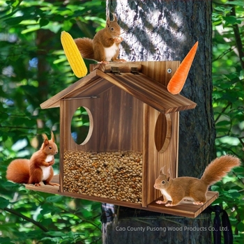 Fából készült kültéri mókusetető odú – függő dekoratív etető akváriumhoz (Anyag: Fa; Márka: Independent; Alkalmas: Akvárium; Importált: Nem)