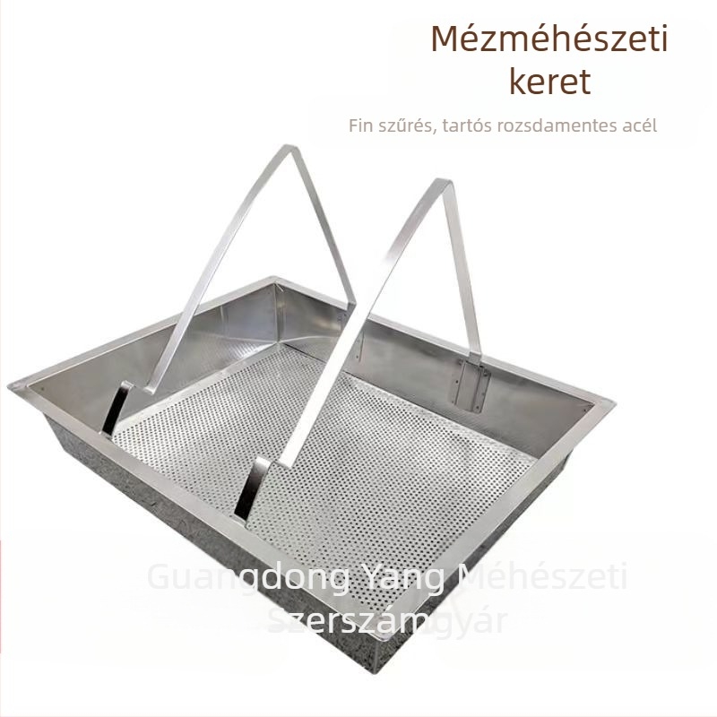 Méhtartó eszköz: rozsdamentes acél mézszűrő korong, tükrös felület