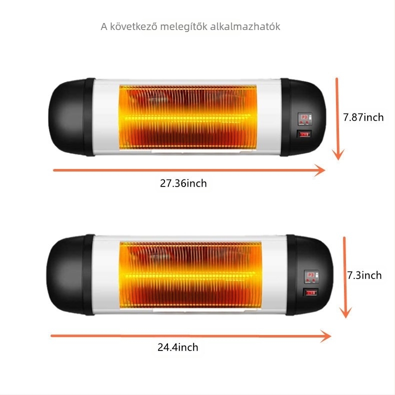 Fali fűtőtest védőhuzat por- és UV-védelmet biztosítva, belső és külső függő teraszfűtőhöz, poliészter anyag, 100% textil, testreszabható, modern minimalista stílus, klímafedél