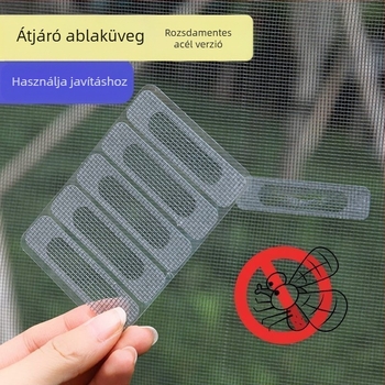 Alumíniumötvözetű ablakvízelvezető patch – szúnyogok elleni, a rovarháló javítására, újra felhasználható