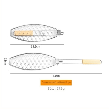 Ív alakú összecsukható, levehető grillsütő rács, 272 g, alacsony széntartalmú acél, prémium, modern stílus