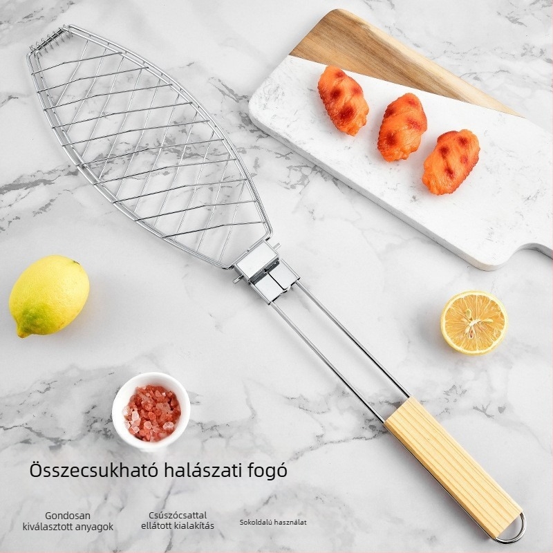 Ív alakú összecsukható, levehető grillsütő rács, 272 g, alacsony széntartalmú acél, prémium, modern stílus