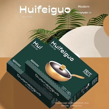 Öntöttvas wok plazmaszórt tapadásmentes bevonattal, üvegfedél, többszörös aljzat, 2,15 kg