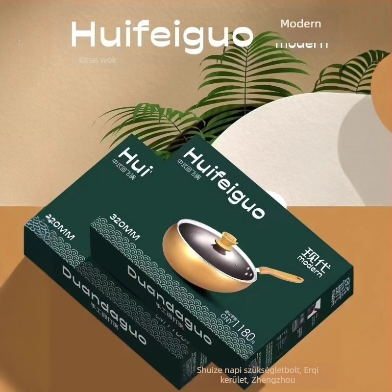 Öntöttvas wok plazmaszórt tapadásmentes bevonattal, üvegfedél, többszörös aljzat, 2,15 kg