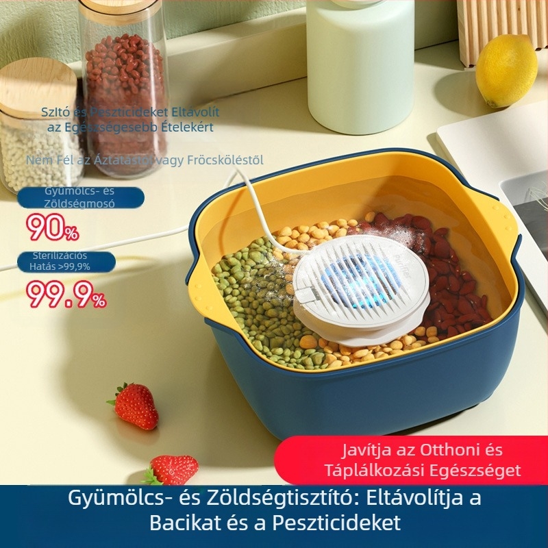 Családi hordozható gyümölcs- és zöldségdetoxikáló készülék mechanikus vezérléssel, modell GYA576, kapacitás legfeljebb 4 L, 5V, 10W