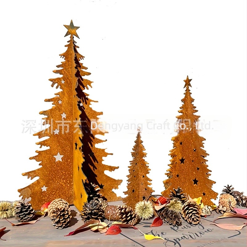 Kovácsoltvas rozsdás karácsonyfa, karácsonyi dekoráció, Anyag: Vas; Kategória: Karácsonyfák; IP védelem: Nincs