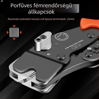 SANJIANG VE csőterminálokra krimpelő fogó, előszigetelt tűterminálokhoz, különleges krimpelés csőterminálokra, magas széntartalmú acél, tömeg 0.52