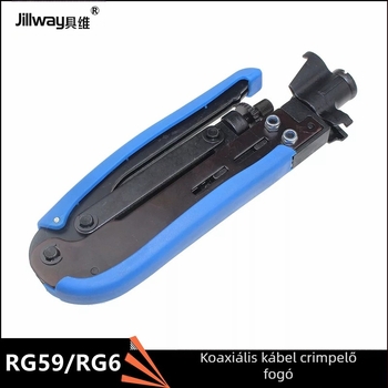 RG59/RG6 koaxiális krimpelő fogó, robbanásbiztos szerszámacélból, 175 mm hosszú