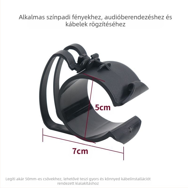 Kábelcsipesz színpadi világításhoz és hangszereléshez truss vázakon (műanyag csipesz)