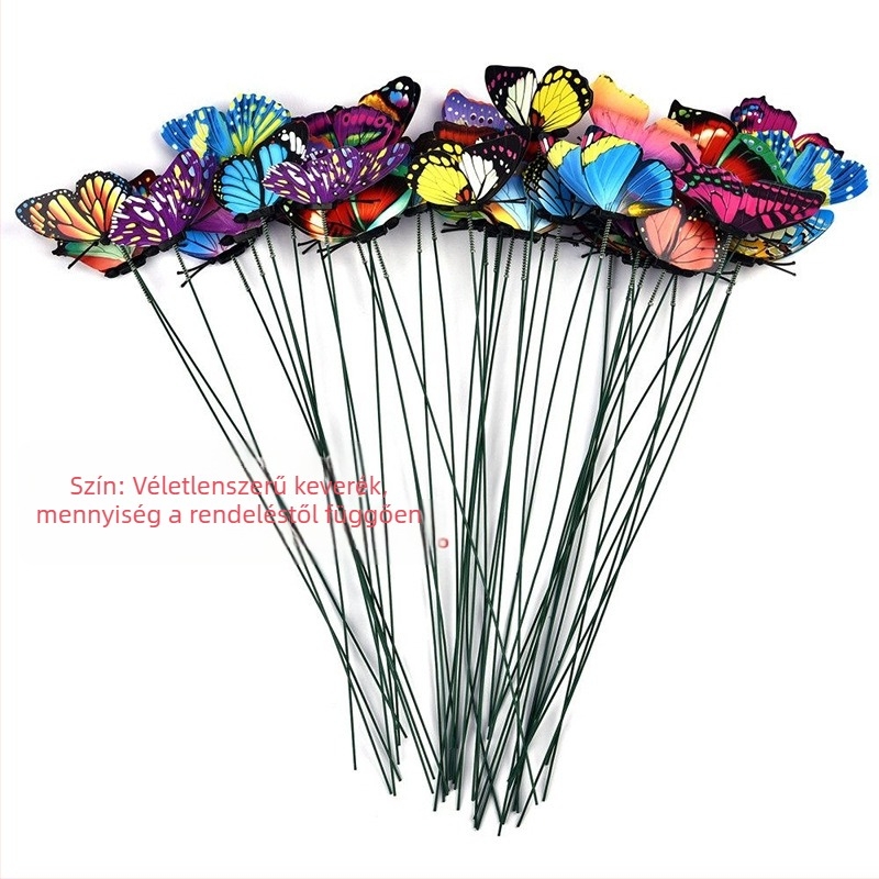 3D pillangó kertdekor állványokkal cserepekhez és fűhöz – kertészeti dísz; ajándékba alkalmas születésnapra, osztálytárs számára és karácsonyra; promóciós ajándék