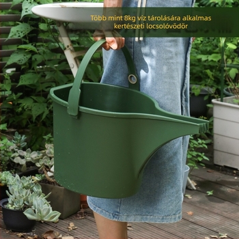 Öntöző kanna hosszú csővel, PP műanyag kerti edény mérőskálával, öntözéshez és trágyázáshoz