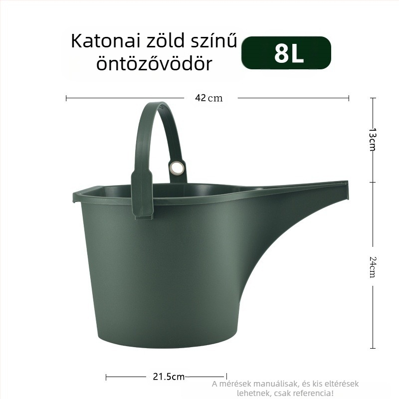 Öntöző kanna hosszú csővel, PP műanyag kerti edény mérőskálával, öntözéshez és trágyázáshoz