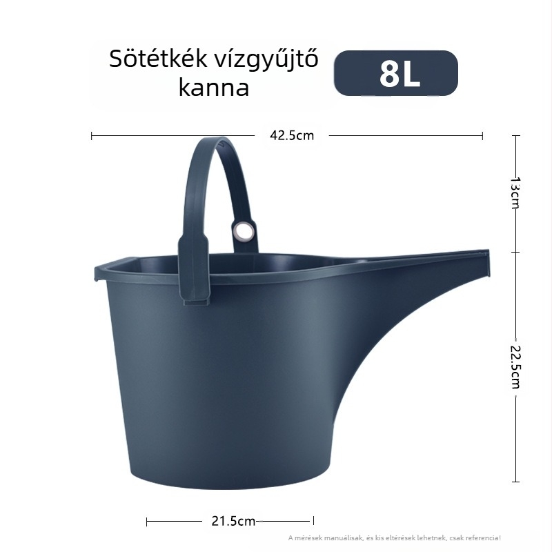 Öntöző kanna hosszú csővel, PP műanyag kerti edény mérőskálával, öntözéshez és trágyázáshoz